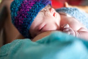 Newborn with hat